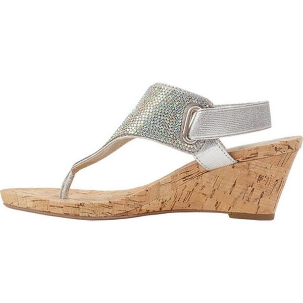 white mountain silver sandals