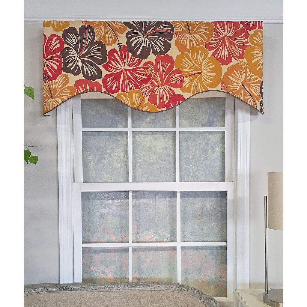 RLF Home Wild Hibiscus Cornice Valance