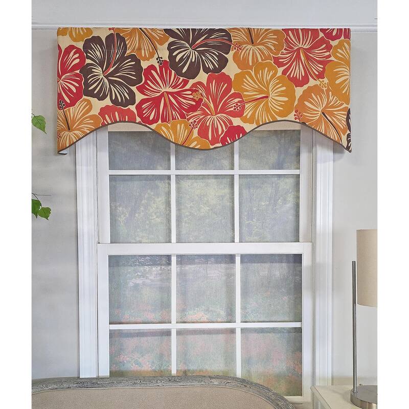 RLF Home Wild Hibiscus Cornice Valance