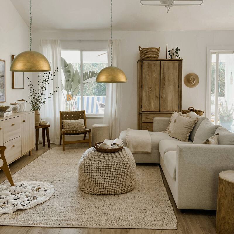 4-Light 23.6 in. Industrial Farmhouse Metal Dome Pendant Light for Dining Room - 23.6 in.