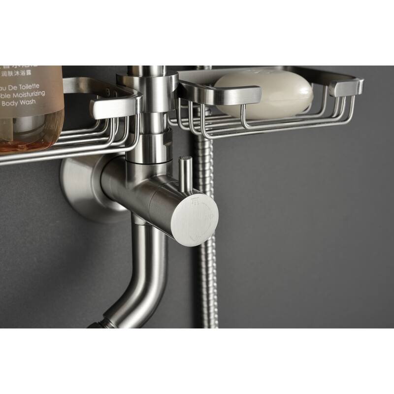 ShowerSpas Shower System, with 10" Rain Showerhead, 4-Function Hand Shower, Adjustable Slide Bar and Soap Dish