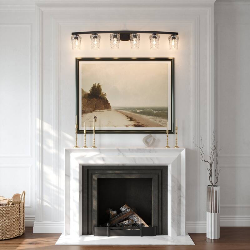 Acroma Modern Bathroom Vanity Light Art Glass Wall Sconce - 6-light