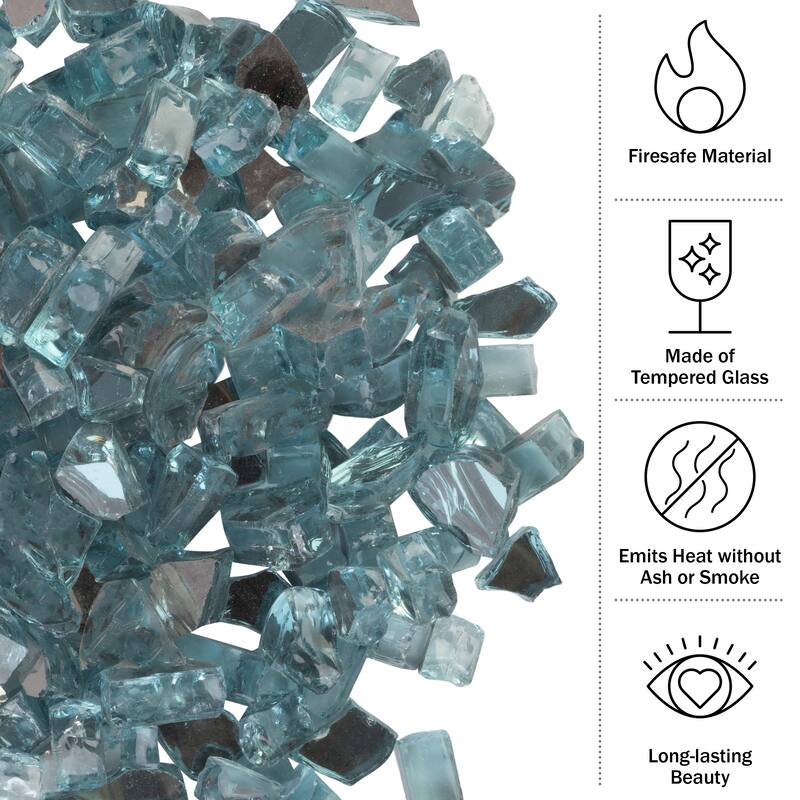 Pure Garden 10lbs Fire Pit Glass - Glass Rocks