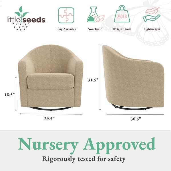 dimension image slide 1 of 3, Little Seeds Gentle Swivel Curved Nursery Chair