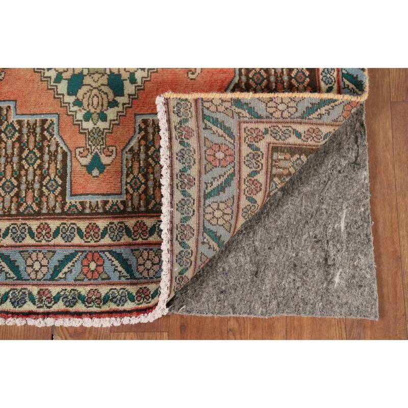 Geometric Bidjar Vintage Persian Runner Rug Handmade Wool Carpet - 2'9" x 10'1"