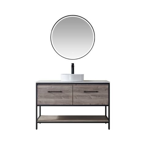 Murcia 48" Vanity with Countertop and vessel sink With Mirror