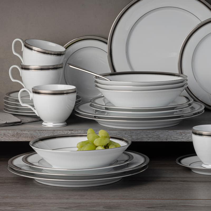 Noritake Austin Platinum 50-Piece Dinnerware Set, Service For 8