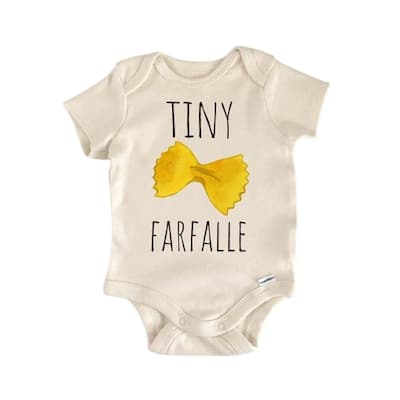 Italian Pasta Farfalle - Baby Boy Girl Clothes Infant Bodysuit Funny Cute Newborn