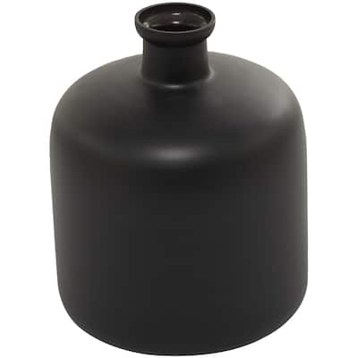 Glass Decorative Vase - Black - Roche River Decor