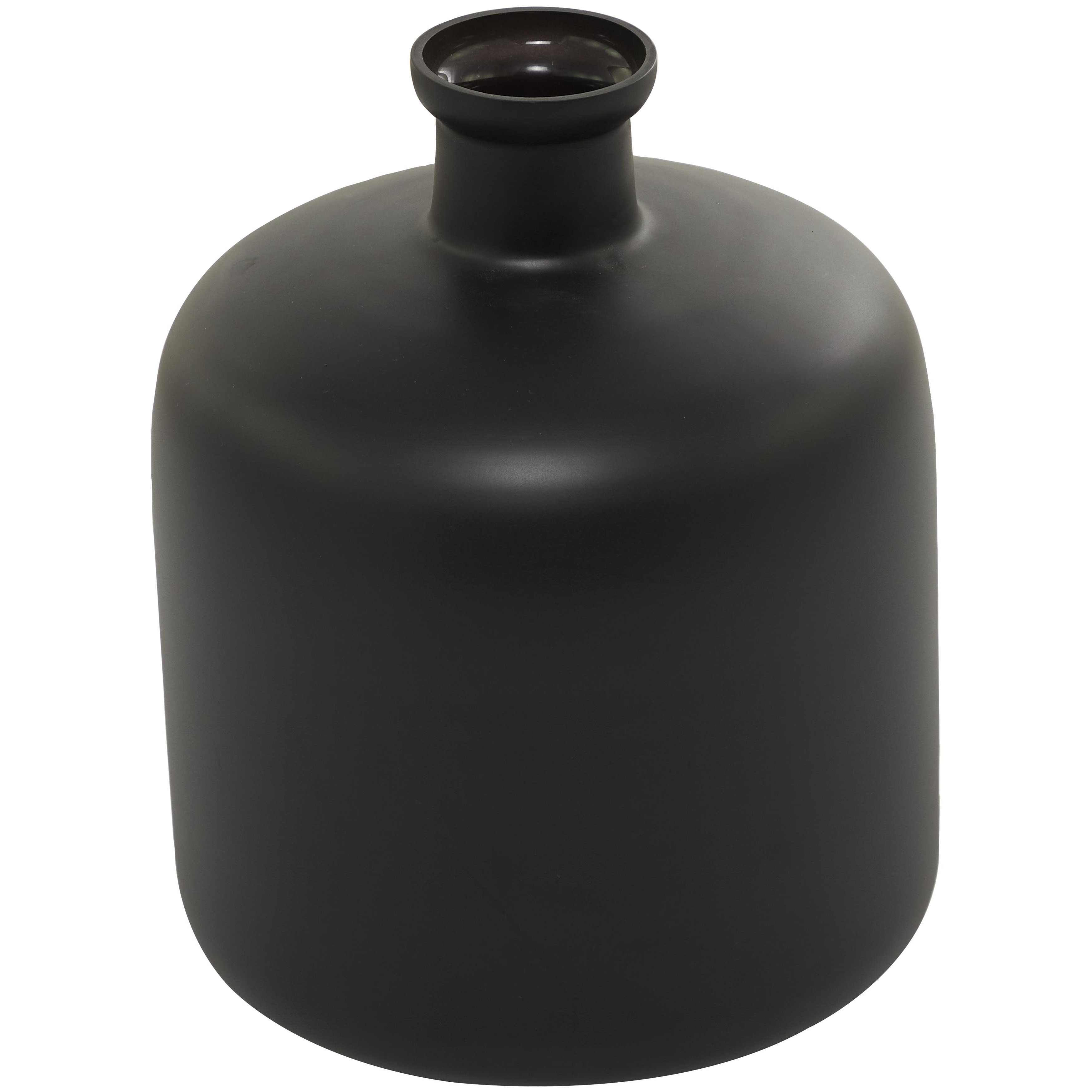 Glass Decorative Vase - Black - Roche River Decor