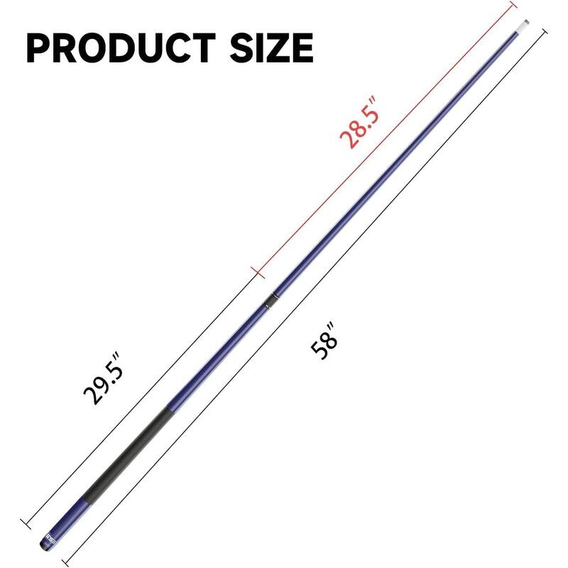 GSE™ 58" 2-Piece Fiberglass Graphite Composite Billiard Pool Cue Stick for Men/Women, Great for House or Commercial/Bar Use