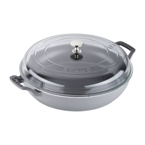 STAUB Cast Iron 3.5-qt Braiser with Glass Lid