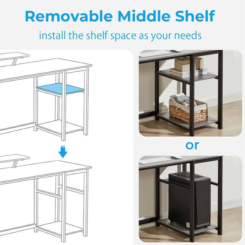 Computer Home Office Desk with Monitor Stand