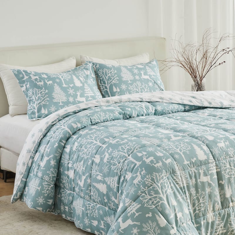 Linery & Co. Holiday Down Alternative Comforter and Sham Set