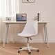 preview thumbnail 2 of 9, Office Chair with Pu Leather Soft Cushion, Ergonomic Small Computer Desk Chair with Wheels, Armless Swivel Task Chair - N/A