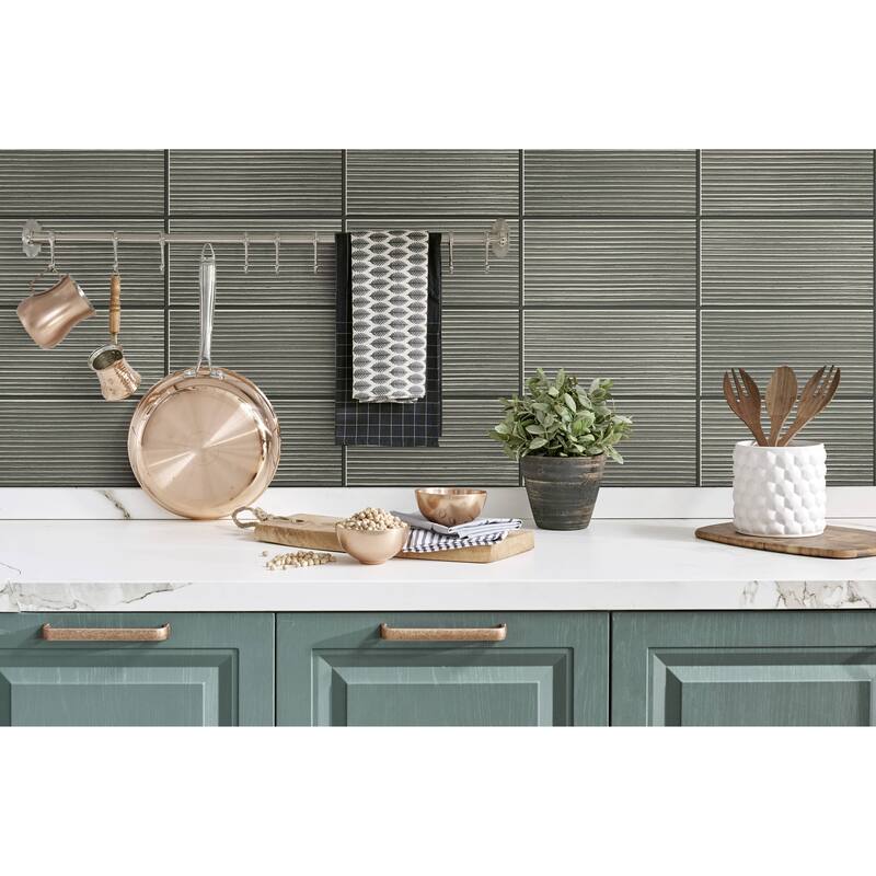 Luxe Haven Rib Tile Peel and Stick Wallpaper