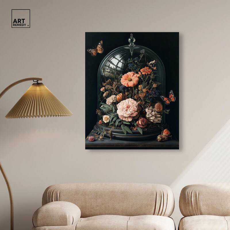 Bell Jar Garden I Canvas by Art Remedy, Gallery Wrapped