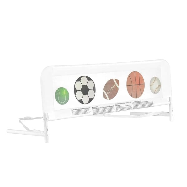 slide 2 of 31, Dream On Me Adjustable Mesh Bed Rail Sports Print
