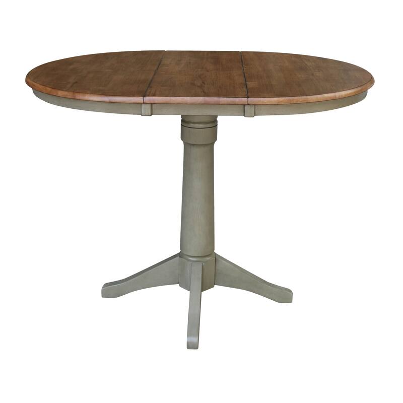 36" Round Top Pedestal Table w/12" Leaf