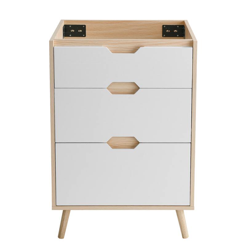 Swiss Madison SM-BV350-C Brusque 24" Single Free Standing Vanity - White Oak - Oak Finish