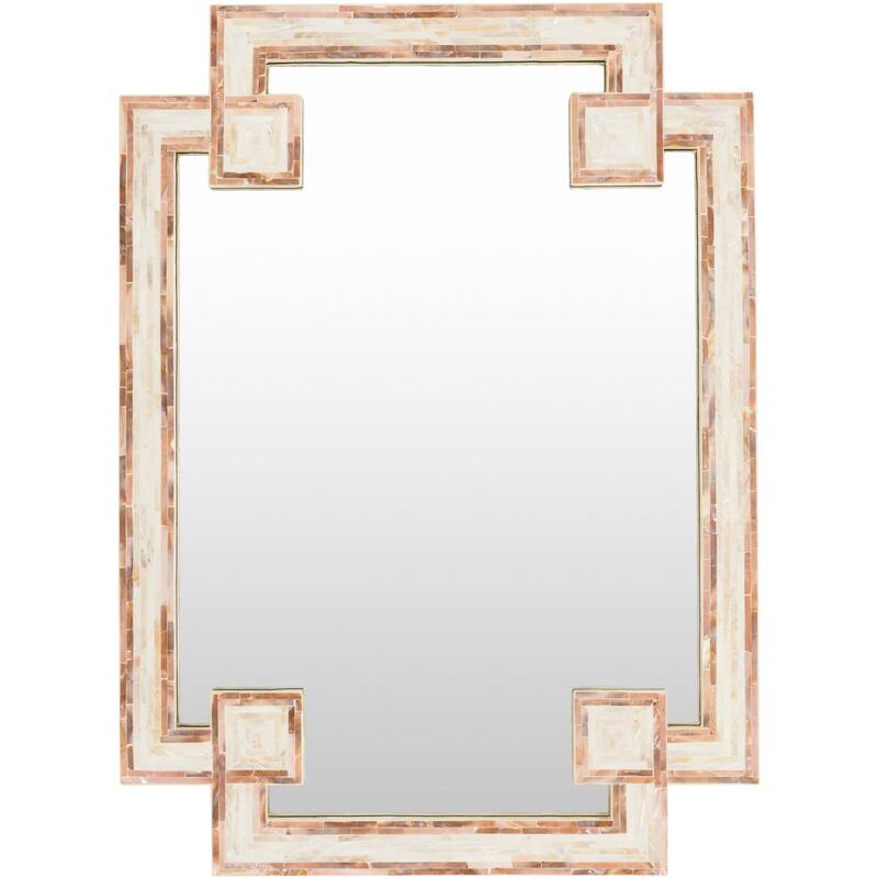 Peyton Mother of Pearl Inlaid Medium Size Wall Mirror - 28" x 37.8"
