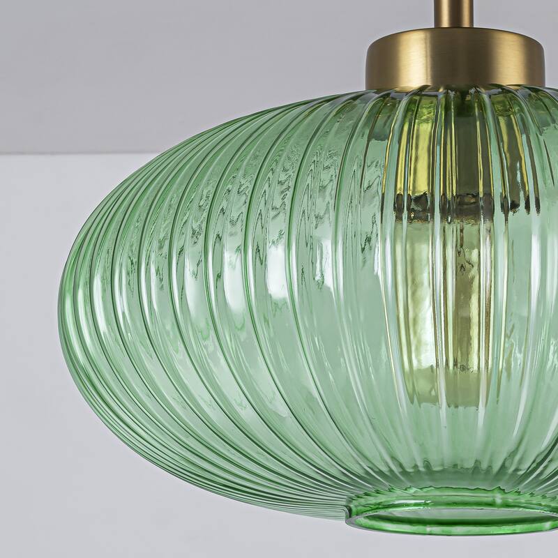 1 - Light Modern Glass Flush Mount Ceiling Light