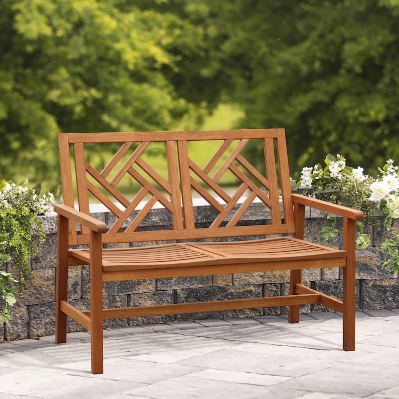 Carmel Solid Wood Outdoor Loveseat Park Bench