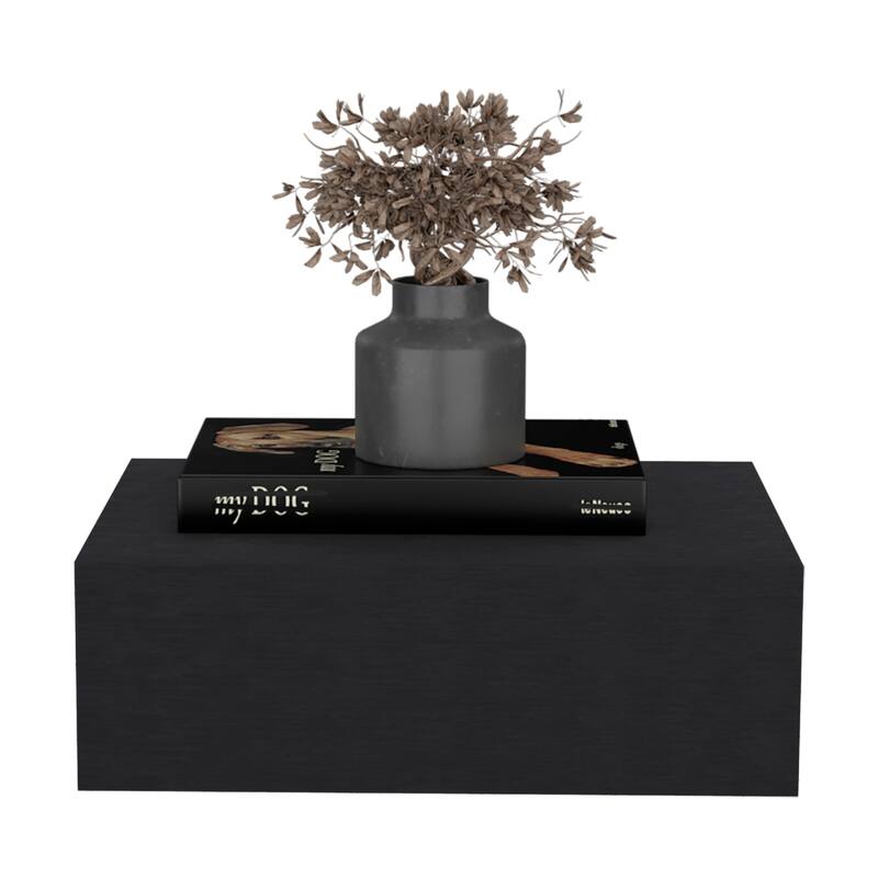 Floating Nightstand 5"H,Modern Wall-Mounted Bedside Shelf with Drawer,Wooden Top Fabric Cabinet Kids Night for Bedroom