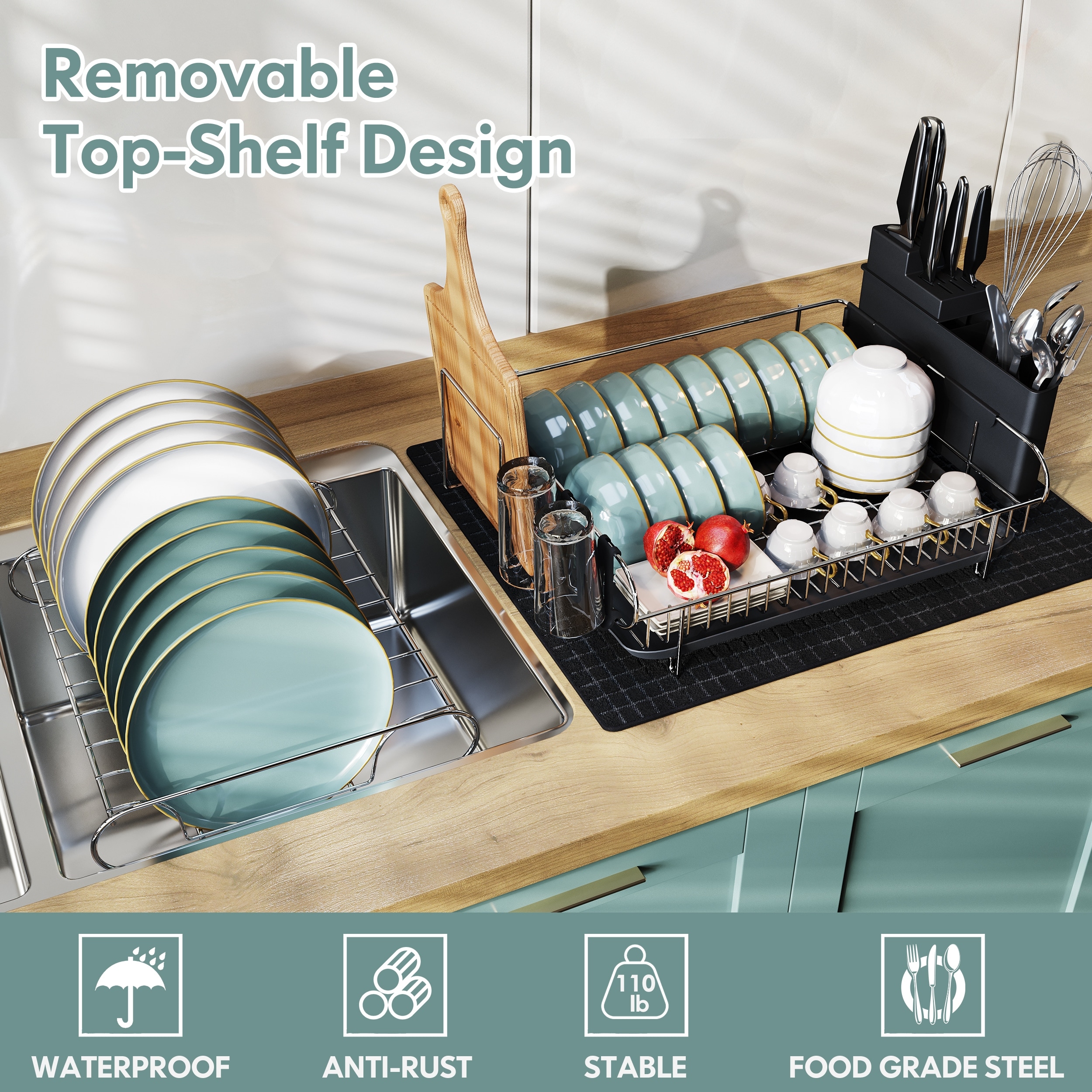 https://ak1.ostkcdn.com/images/products/is/images/direct/33648e2af655172958491418b7cd2eb6ece60ac0/2-Tier-Kitchen-Stainless-Steel-Dish-Rack-with-Cutlery-Holder-and-Drainboard.jpg