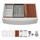 preview thumbnail 8 of 7, Lordear 33" Farmhouse Stainless Steel Workstation Utility Double Bowl Low Divider Kitchen Sink with Accessories