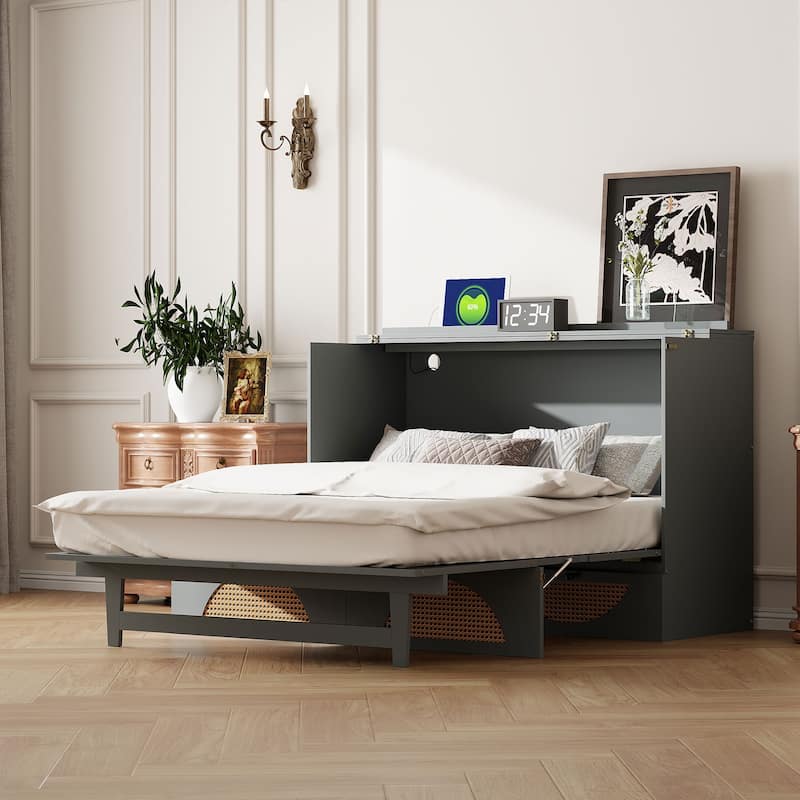 Full Size Murphy Bed with Large Drawer