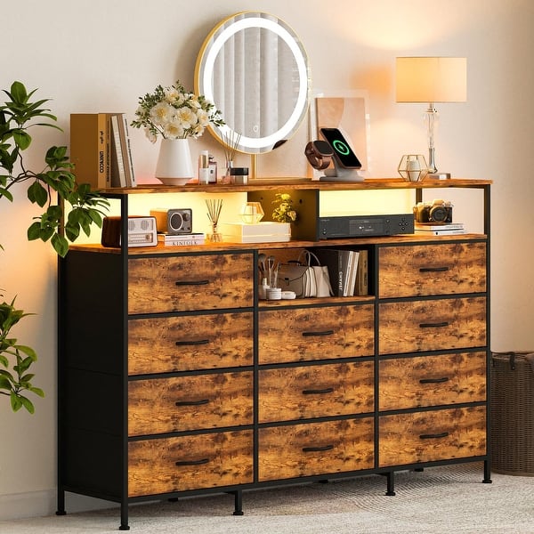 cloth dresser VECELO for Bedroom with 5 Fabric Drawers, Storage Organizer Un and other accessories. Wlive 9 Drawer Dressers for