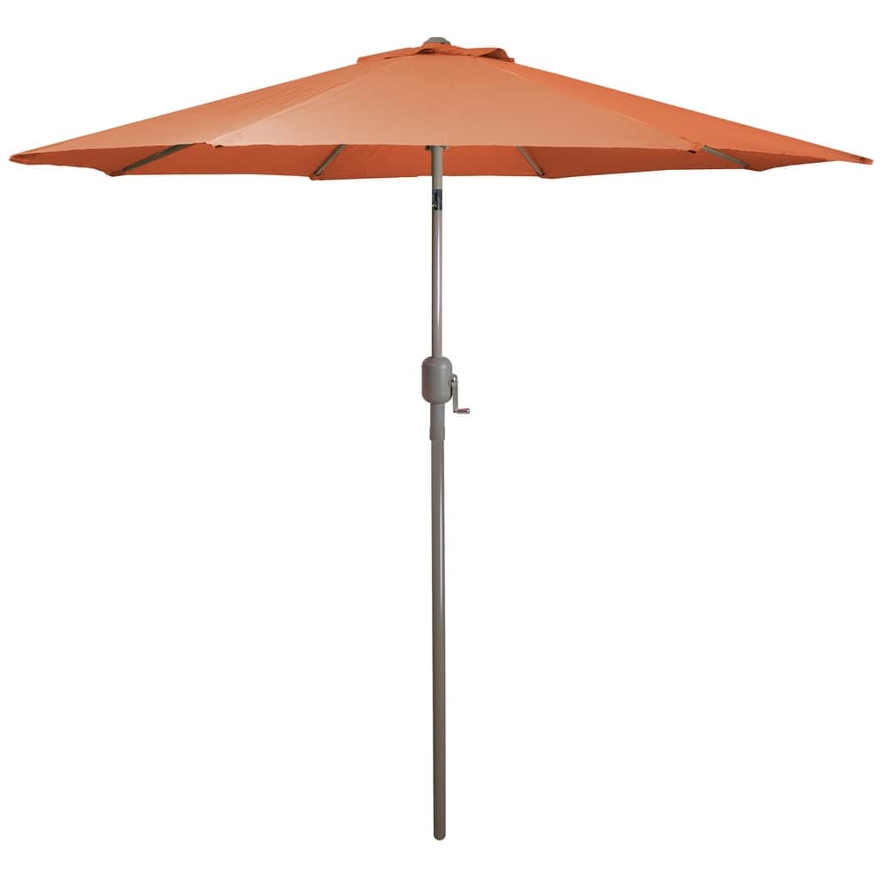 9ft Outdoor Patio Market Umbrella with Hand Crank and Tilt