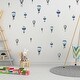 preview thumbnail 2 of 5, Walplus Blue Hot Air Balloons Children Wall Stickers DIY Nursery Decor