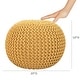 preview thumbnail 31 of 48, AANNY Designs Lychee Knitted Cotton Round Pouf Ottoman