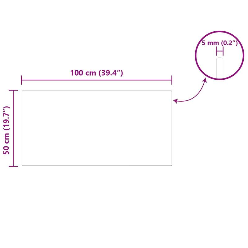 vidaXL Table Top 4 pcs Black Tempered Glass - 39.4 x 19.7 x 0.2