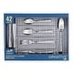 preview thumbnail 9 of 10, Ornative JARA 18/0 Stainless Steel Mirror 42 Pieces Flatware Set with Buffet - 10.71" H x 14.37" W x 1.77" D