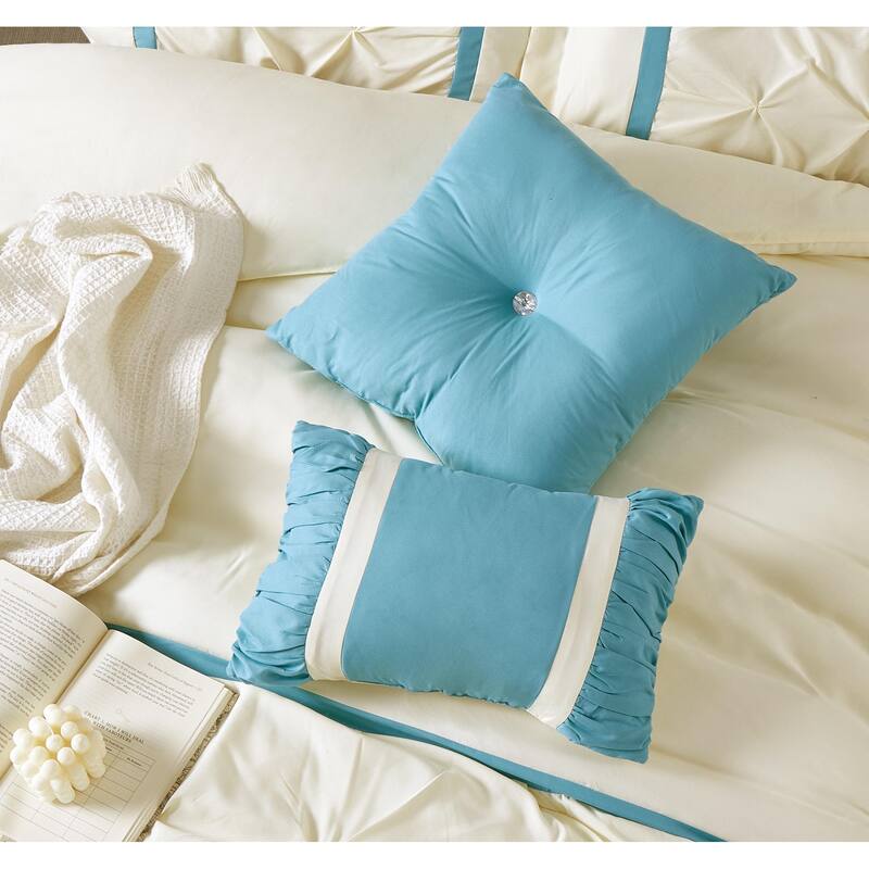 Nanshing Regala 7 Piece Minimalist Pinch Pleat Comforter Set