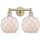 Option Antique Brass / White Glass with White Rope