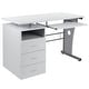 preview thumbnail 30 of 43, Pedestal 3-drawer Computer Desk with Keyboard Tray