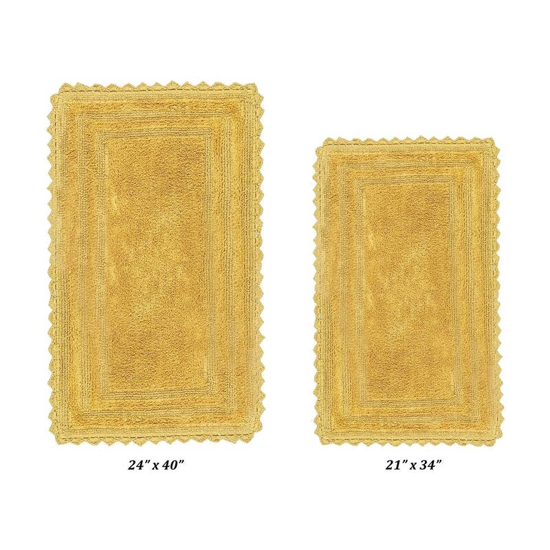 Better Trends Bath Rugs Set 100% Cotton Soft & Water Absorbent Tufted Bathroom Rug for Shower, Sink Bath Mats Lilly Crochet