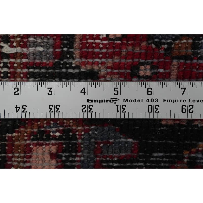 Hand Knotted Oriental 100% Wool Carpet Traditional Medallion Red Heriz Area Rug - 12' 9'' X 9' 7''