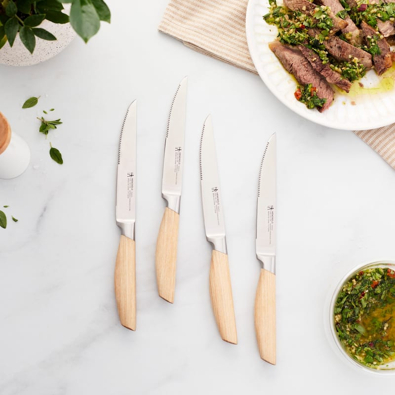 Henckels Pakka 4-pc Steak Knife Set - Wood