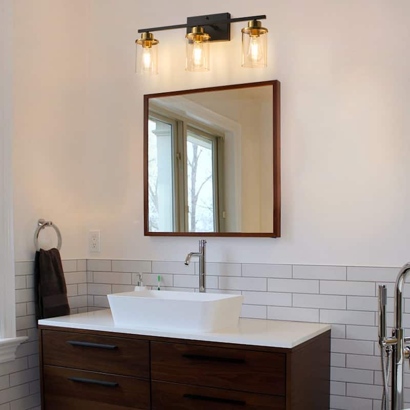 Starsky 23in 3-Lights Dimmable Bathroom Vanity Light Modern Wall Sconce Lighting with Glass Shade