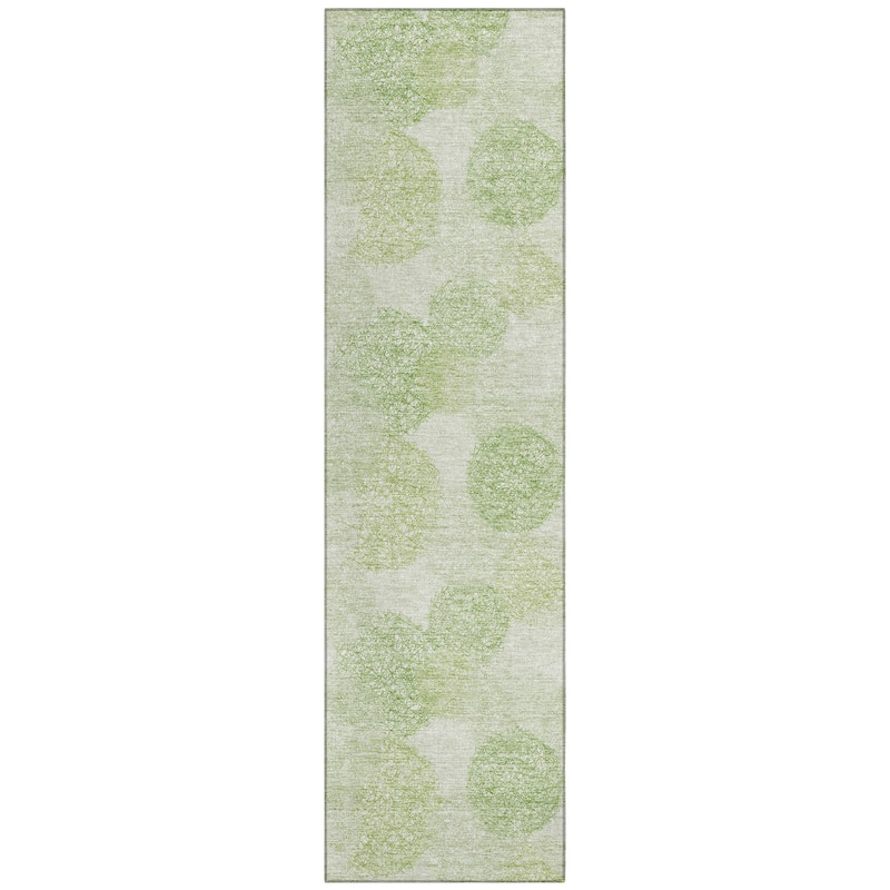 Machine Washable Indoor/ Outdoor Boho Sphere Chantille Rug