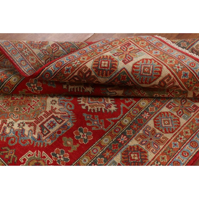 Oriental Red Kazak Area Rug Handmade Traditional Wool Carpet - 4'9" x 6'7"