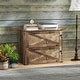 preview thumbnail 1 of 7, Barn Door Wooden 2 Drawers With Lock 25.79"H Grey