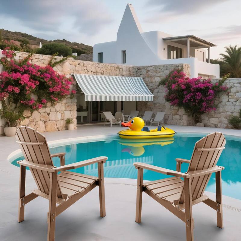 All Weather HDPE Stackable Adirondack Chair,Space-Saving Outdoor Patio Chair