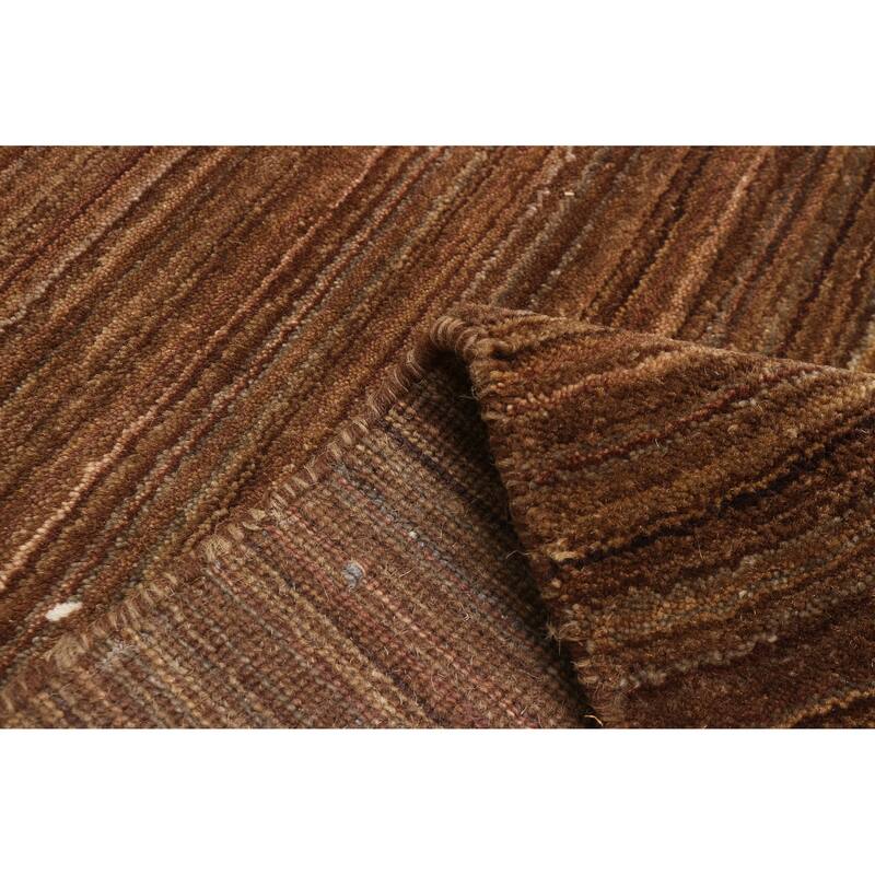 ECARPETGALLERY Hand Loomed Kashkuli Gabbeh Brown Wool Rug - 5'0 x 7'9