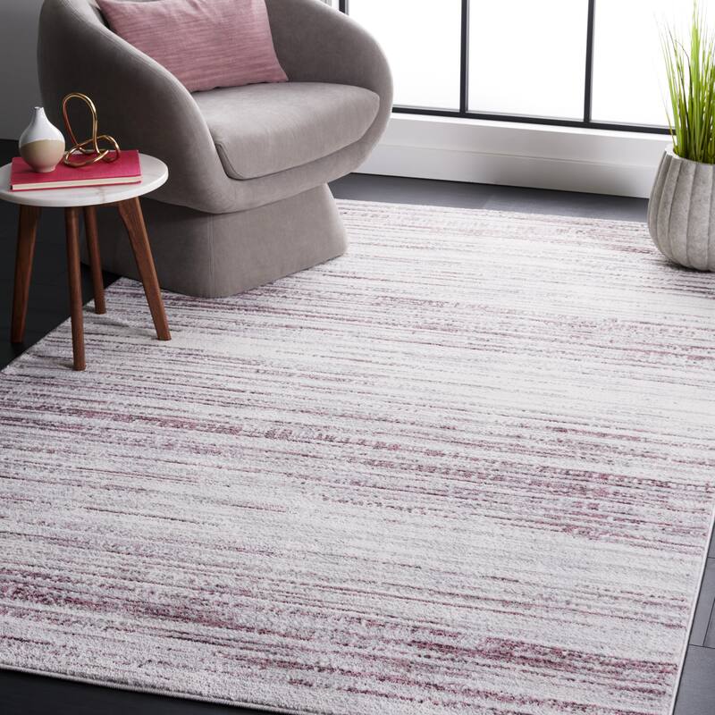 SAFAVIEH Vogue Wilmy Modern Stripe Rug - 9' x 12' - Purple/Ivory